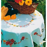 Купить недорого   Набор для вышивания Anchor: скатерть "Poppies Tablecloth"  80*80см, MEZ Венгрия, ETW11  в интернет магазине Фэмили хобби
