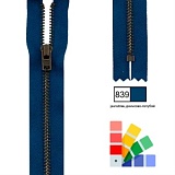 Застежка-молния YKK, неразъемная, рейка 5мм (ширина ленты 2,5см), длина 12см, Kleiber, 698-10