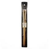 Спицы прямые "Bamboo" 5,5мм/25см, бамбук, натуральный, 2шт в упаковке, Tulip, KNS100550