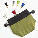 Мешочек для маркеров Lantern Moon "Sage", ткань, зеленый, KnitPro, 350674