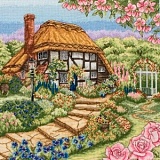 Купить недорого   Набор для вышивания Anchor "Rose Cottage" 31*31см, MEZ Венгрия, PCE944  в интернет магазине Фэмили хобби