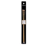 Спицы прямые "Bamboo" 10мм/25см, бамбук, натуральный, 2шт в упаковке, Tulip, KNS101000