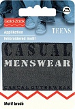 Термоаппликация прямоугольный джинсовый ярлык черного цв. Casual Menswear 925650