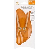 Спицы круговые укороченные с поворотным тросиком "Knina Swivel" 8мм/40см, бамбук, Tulip, KS-400800