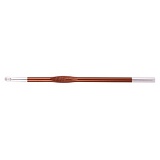 Крючок для вязания "Zing" 5,5мм/15см, алюминий, охра (коричневый), KnitPro, 47472