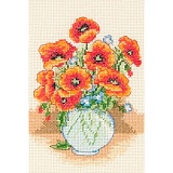 Купить недорого   Набор для вышивания Anchor "Poppy Vase" 23*16см, MEZ Венгрия, AK122  в интернет магазине Фэмили хобби