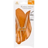Спицы круговые укороченные с поворотным тросиком "Knina Swivel" 9мм/40см, бамбук, Tulip, KS-400900